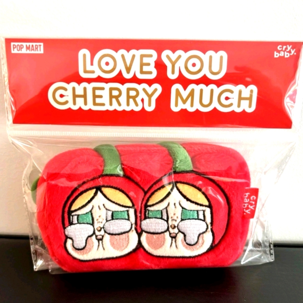 POP MART Crybaby LOVE YOU CHERRY MUCH Crying For Love Storage Bag Pouch NEW